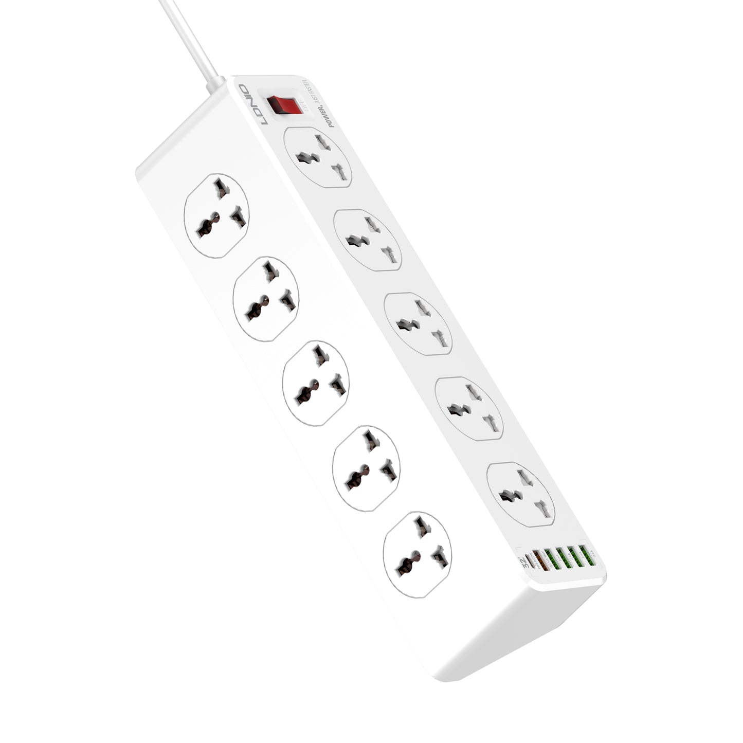 Extension Cord (10 outlets, 5USB-A, 1 USB-C)