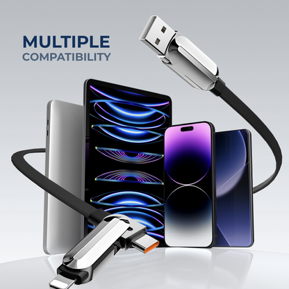 4-in-1 Multiple Data Cable (USB-C+USB-A to USB-C+Lightning)