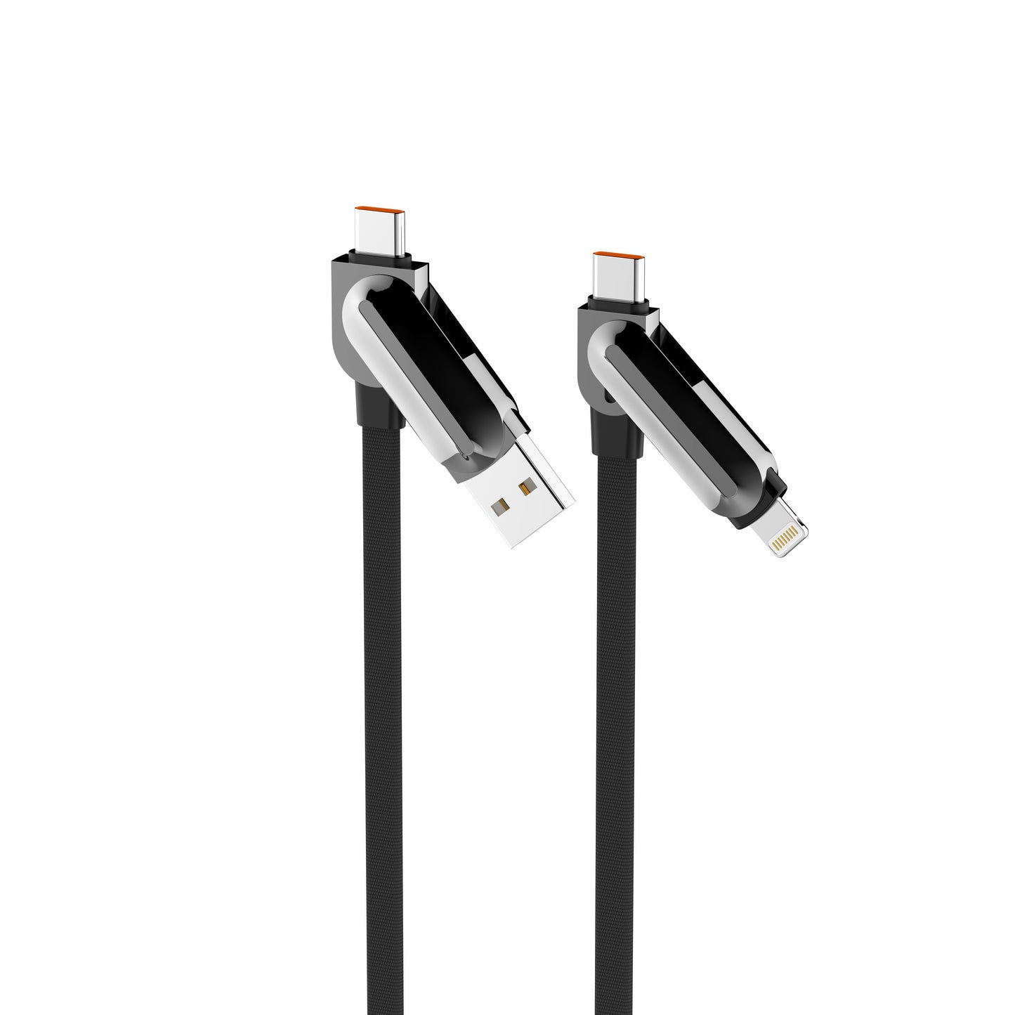 4-in-1 Multiple Data Cable (USB-C+USB-A to USB-C+Lightning)