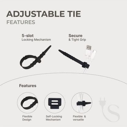 Adjustable Zip Ties (Pack of 10)