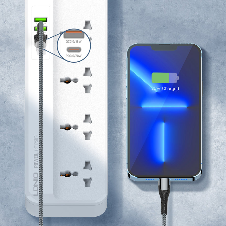 Extension Cord (5 outlets, 3 USB-A, 1 USB-C)