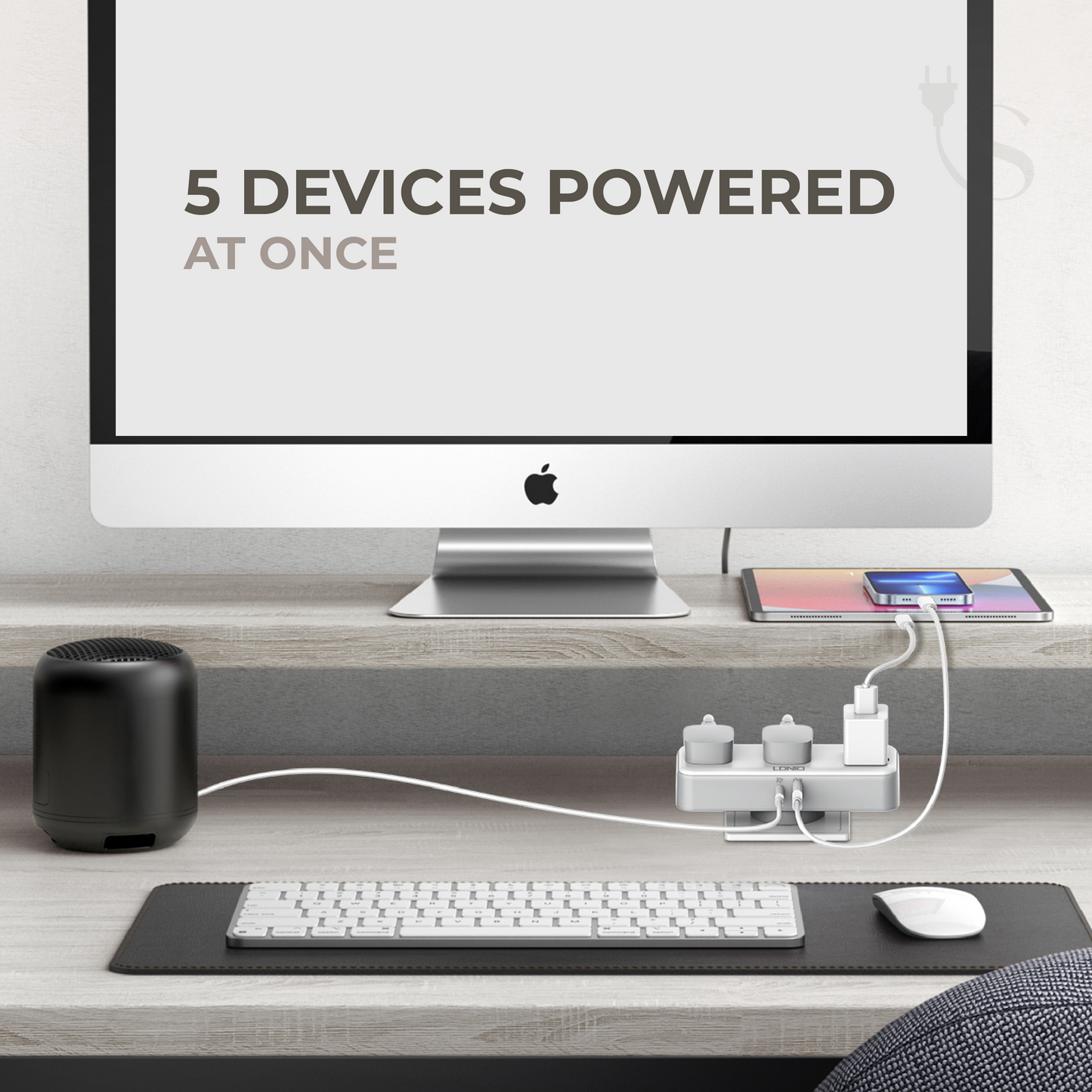 180° Rotatable Extension Cord (w/ 2 USB Ports, 3 Outlets)