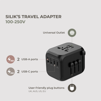 Travel Adapter (2 USB-C & 2USB-A ports)