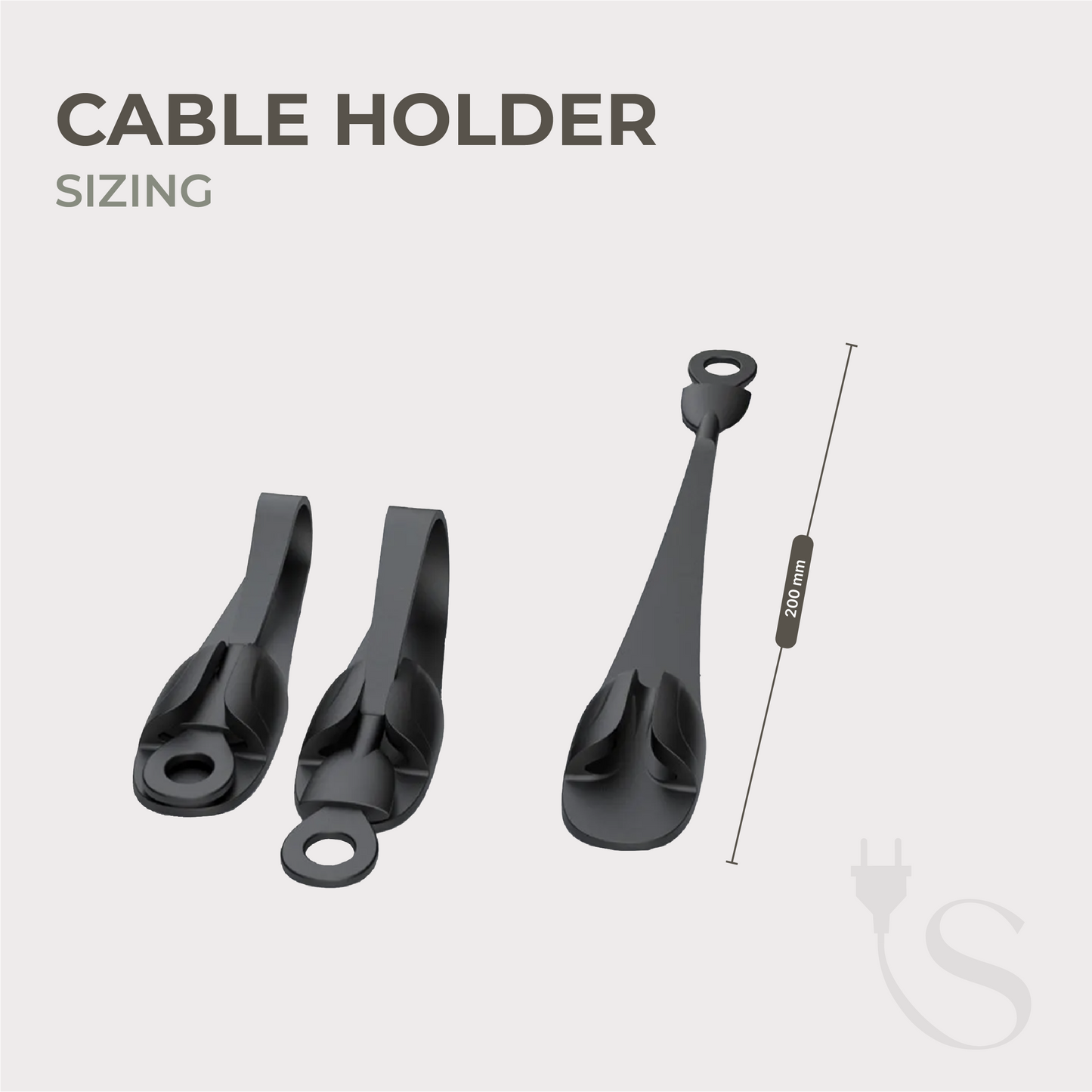 Surface-Mounted Cable Holder (Pack of 2)